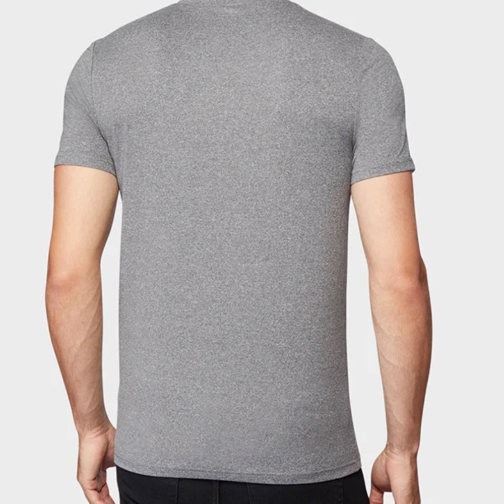 Goodfellow &Co Mens Vneck Grey Shirt Short Sleeve Small NWT - Picture 2 of 6